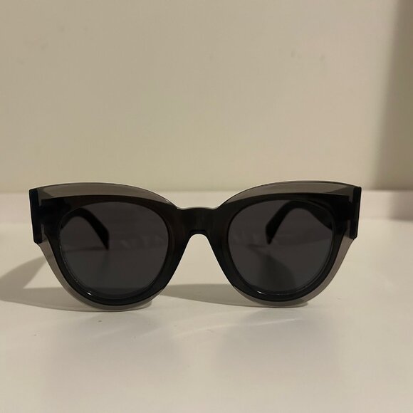 Celine Glossy Black Cat-Eye Sunglasses - Picture 2 of 7